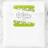 Psalm 23:3 Hij herstelt mijn ziel Bijbelse Verse Vierkante Sticker (Tas)