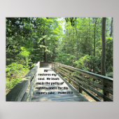 Psalm 23:3 Hij herstelt mijn ziel, hij leidt me in Poster (Voorkant)