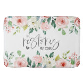 Psalm 23:3 Hij herstelt mijn zielenbijbelvers en R Badmat (Voorkant)