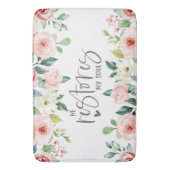 Psalm 23:3 Hij herstelt mijn zielenbijbelvers en R Badmat (Voorkant Verticaal)