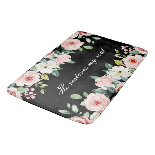 Psalm 23:3 Hij herstelt mijn zielenbijbelvers en R Badmat (Gekanteld)