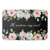 Psalm 23:3 Hij herstelt mijn zielenbijbelvers en R Badmat (Voorkant)