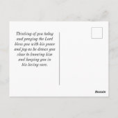 Psalm 23:3 Hij herstelt mijn zielenbijbelvers en R Briefkaart (Achterkant)