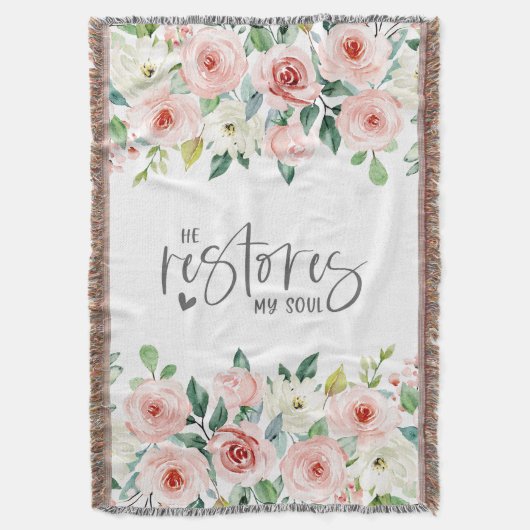 Psalm 23:3 Hij herstelt mijn zielenbijbelvers en R Deken (Voorkant Verticaal)