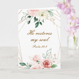 Psalm 23:3 Hij herstelt mijn zielenbijbelvers en R Kaart