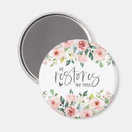 Psalm 23:3 Hij herstelt mijn zielenbijbelvers en R Magneet