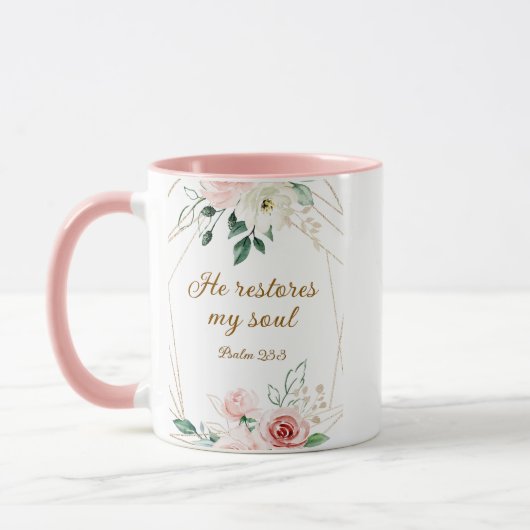 Psalm 23:3 Hij herstelt mijn zielenbijbelvers en R Mok (Links)