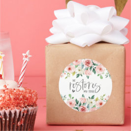 Psalm 23:3 Hij herstelt mijn zielenbijbelvers en R Ronde Sticker