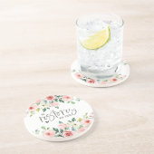 Psalm 23:3 Hij herstelt mijn zielenbijbelvers en R Zandsteen Onderzetter (Zijkant)