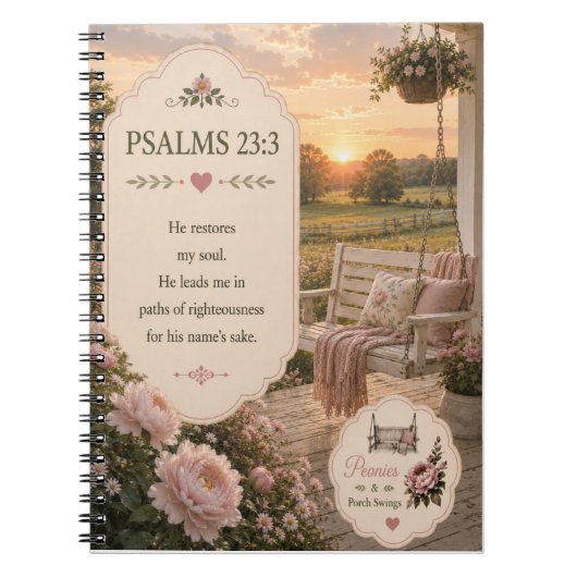 Psalm 23:3 Notitieboek (Voorkant)