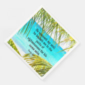 Psalm 23:3, Schrift: Hij herstelt mijn ziel-- Servetten (Hoek)