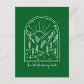 Psalm 23 3 Verfrist Ziel Christelijk Bijbelvers Briefkaart (Voorkant)