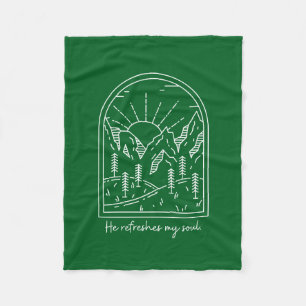 Psalm 23 3 Verfrist Ziel Christelijk Bijbelvers Fleece Deken