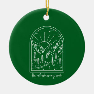 Psalm 23 3 Verfrist Ziel Christelijk Bijbelvers Keramisch Ornament