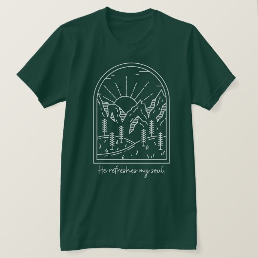Psalm 23 3 Verfrist Ziel Christelijk Bijbelvers T-shirt (Design voorkant)