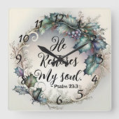 psalm 23:3 vierkante klok (Voorkant)