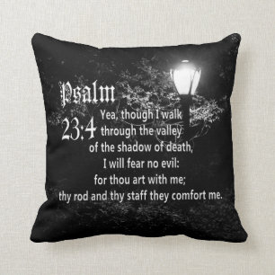 Psalm 23:4 Bijbel Verse Aangepaste Christelijke Ca Kussen