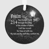 Psalm 23:4 Bijbel Verse Aangepaste Christelijke Ca Ornament (achterkant)