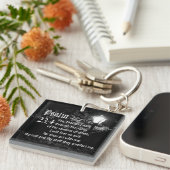 Psalm 23:4 Bijbel Verse Aangepaste Christelijke Ca Sleutelhanger (Voorkant Rechts)