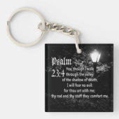 Psalm 23:4 Bijbel Verse Aangepaste Christelijke Ca Sleutelhanger (voorkant)
