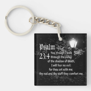 Psalm 23:4 Bijbel Verse Aangepaste Christelijke Ca Sleutelhanger