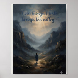 Psalm 23:4 Bijbelposter | Christelijke Muurkunst Poster