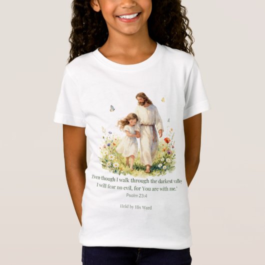 Psalm 23:4 Christelijk T-shirt – U Bent Bij Mij (Voorkant)