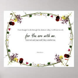 Psalm 23:4, Darkest Valley, ik zal geen kwaad vrez Poster