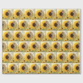 Psalm 23:4 Gele zonnebloem Cadeaupapier (Vlak)