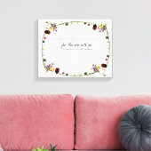 Psalm 23:4, gloeiroze verrekte canvas afdrukken (Insitu (Woonkamer))