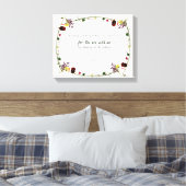 Psalm 23:4, gloeiroze verrekte canvas afdrukken (Insitu (Slaapkamer))