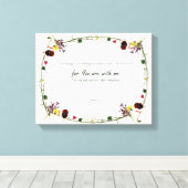 Psalm 23:4, gloeiroze verrekte canvas afdrukken (Insitu (Houten vloer))