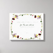 Psalm 23:4, gloeiroze verrekte canvas afdrukken (Voorkant)