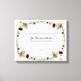 Psalm 23:4, gloeiroze verrekte canvas afdrukken