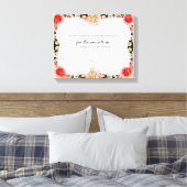 Psalm 23:4, gloeiroze verrekte canvas afdrukken (Insitu (Slaapkamer))