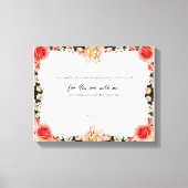 Psalm 23:4, gloeiroze verrekte canvas afdrukken (Voorkant)