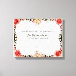 Psalm 23:4, gloeiroze verrekte canvas afdrukken