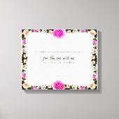 Psalm 23:4, gloeiroze verrekte canvas afdrukken (Voorkant)