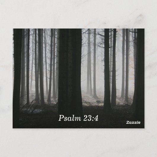 Psalm 23:4 Ik vrees dat er geen kwaadaardig bijbel Briefkaart (Achterkant)