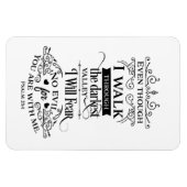 Psalm 23:4 - Ik vrees geen kwaad - moderne taal Magneet (Horizontaal)