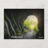 Psalm 23:4 Ik zal geen kwaad vrezen Bijbeltekst om Briefkaart (Achterkant)