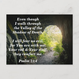 Psalm 23:4 Ik zal geen kwaad vrezen Bijbelvers Geh Briefkaart