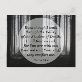 Psalm 23:4 Ik zal geen kwaad vrezen Bijbelvers Geh Briefkaart