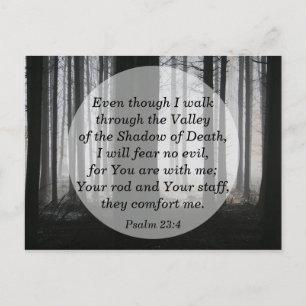 Psalm 23:4 Ik zal geen kwaad vrezen Bijbelvers Geh Briefkaart