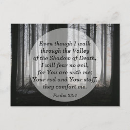 Psalm 23:4 Ik zal geen kwaad vrezen Bijbelvers geh Briefkaart