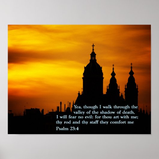 Psalm 23:4-kerk poster (Voorkant)