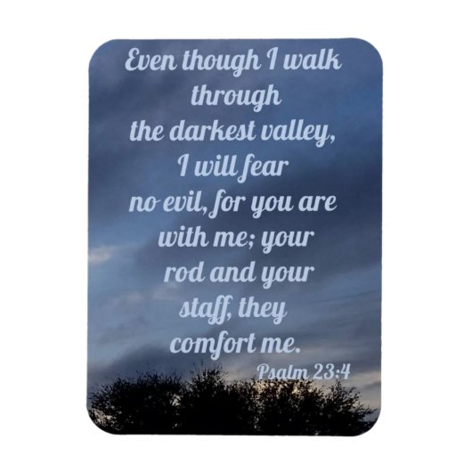 psalm 23:4 magneet (Verticaal)