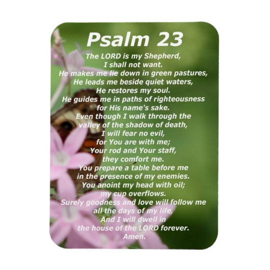 Psalm 23 (4) magneet (Verticaal)