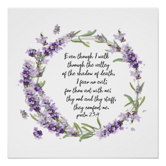 Psalm 23: 4 poster (Voorkant)