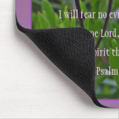 Psalm 23:4 Purple Flowers Mousepad Muismat (Hoek)